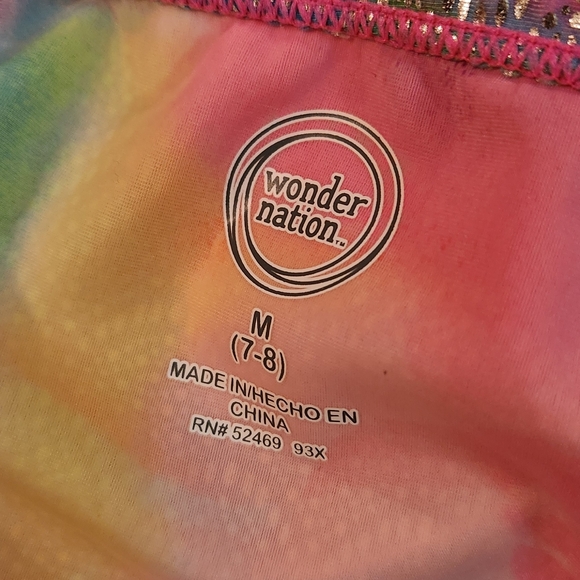 Wonder Nation Girls 7-8 & Plus Mermaid One-Piece Swimsuit and Mermaid Tail Cove - Picture 4 of 6